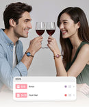 Couple Leather Rope Snake Bone Induction Interactive Bracelet