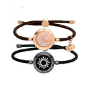Couple Leather Rope Snake Bone Induction Interactive Bracelet